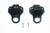 ALUMINUM FRONT/REAR DIFFERENTIAL YOKE -4PC SET black