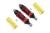 ALUMINUM FRONT/REAR ADJUSTABLE SHOCKS -6PC SET red