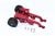 ALUMINUM REAR ADJUSTABLE WHEELIE -5PC SET red