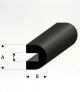 Rubb SQ Round Bumb profile6x5x2mm l=2m