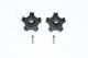 ALUMINUM WHEEL HEX (+6MM) -4PC SET black