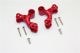 ALUMINUM FRONT OR REAR ADJUSTABLE DAMPER MOUNT-1PC red