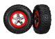 SCT banden S1 op 2.2/3.0 velg chroom/rood (2)