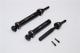 STEEL #45 FRONT/REAR CVD DRIVE SHAFT  - 1PR SET black