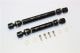 ALUMINUM & STEEL FRONT/REAR CVD MAIN SHAFTS-14PC SET black