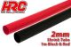 Krimpkous 2mm- rood / zwart - 1mtr elk)