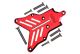 Aluminium 7075-T6 Chassis-Schutzplatte hinten rot