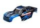 Body Stampede 4x4 blue with sticker, checkered bracket