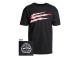 SLVR T-shirt zwart/Slash Logo rood/wit S