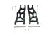 ALLOY FRONT LOWER ARM - 1PR SET black GPM TRX 1/10 RUSTLER VXL BANDIT