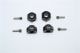 ALUMINUM HEX ADAPTERS 6MM THICK-8PC SET black