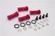 ALLOY HEX ADAPTOR(+25mm)-4PCS SET   +KT red