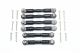 ALUMINUM ADJUSTABLE TIE RODS -18PC SET black