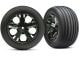 Gegroefde banden op All-Star 2.8 velgen zwart-chroom front. (2)