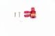 ALUMINUM 25T SERVO HORN W. BUILT-IN SPRING -4PC SET red