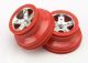koop SCT 2.2/3.0 velgen mat chroom/rood voorzijde (2) by Traxxas for only € 12,95 in TRX 5750 tot 5999 at Bliek Modelbouw, Bliek Modelbouw. Beschikbaar
