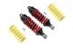 ALUMINUM FRONT/REAR ADJUSTABLE SHOCKS -6PC SET red