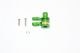 ALUMINUM 25T SERVO HORN W. BUILT-IN SPRING -4PC SET green