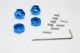 ALLOY HEX ADAPTOR (6MM THICK)-4PCS blue