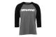 SLVR Raglan shirt met lange mouwen grijs/zwart S
