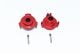 ALUMINUM WHEEL HUB HEX (+11MM) -4PC SET red